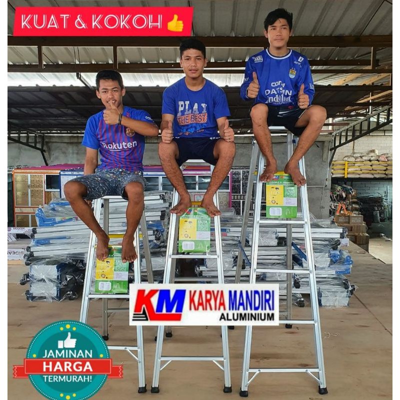 Tangga Lipat Aluminium Ladder Ukuran 1,75 Meter / 175 Cm