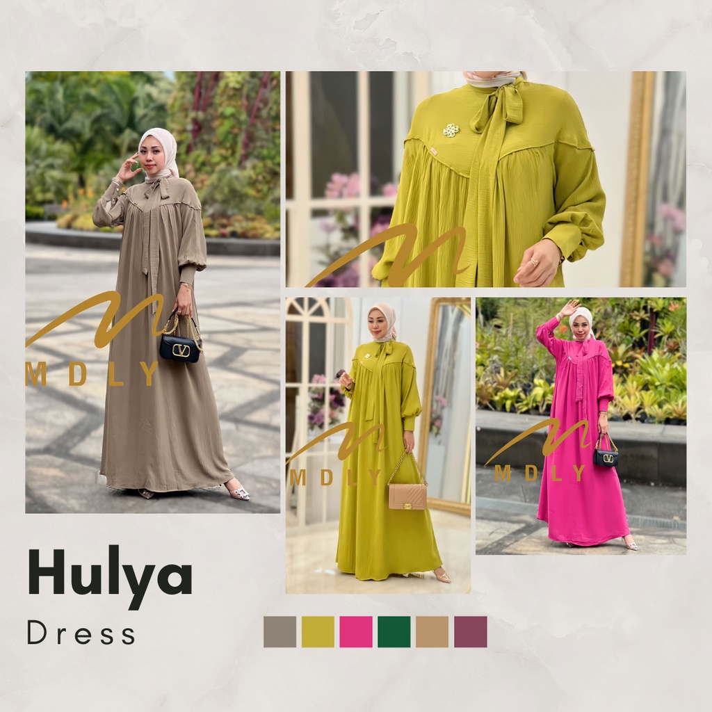 Fashion Muslim Terbaru Baju Gamis Wanita Dress Syari Muslimah Dress Casual Mdly Gold Busui Frendly W