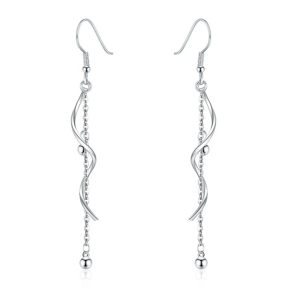 925 Perak Perempuan Anting-Anting Korea Batu Akik XINGX Butterfly Maple Daun Menggantung Anting-Anting Fashion Ornamen-T