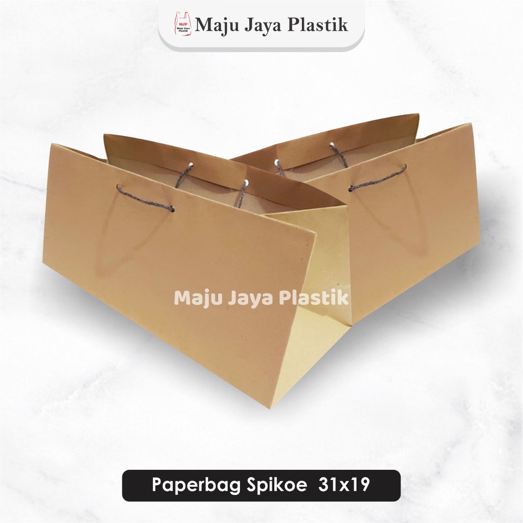 

Paper Bag Polos Kue Bolu 31x19 Paperbag Brownies P31 L13 T19 Spikoe Spiku Coklat Goodie Bag