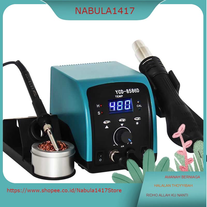 YCD Desoldering Heat Gun Solder dengan Stasiun 220V/750W - YCD-8586D