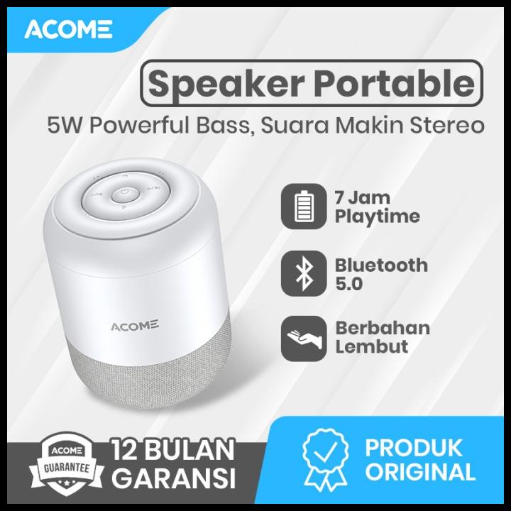 Acome Speaker Stereo Bluetooth 5.0 Tws 5W Portable Garansi 1 Thn A11