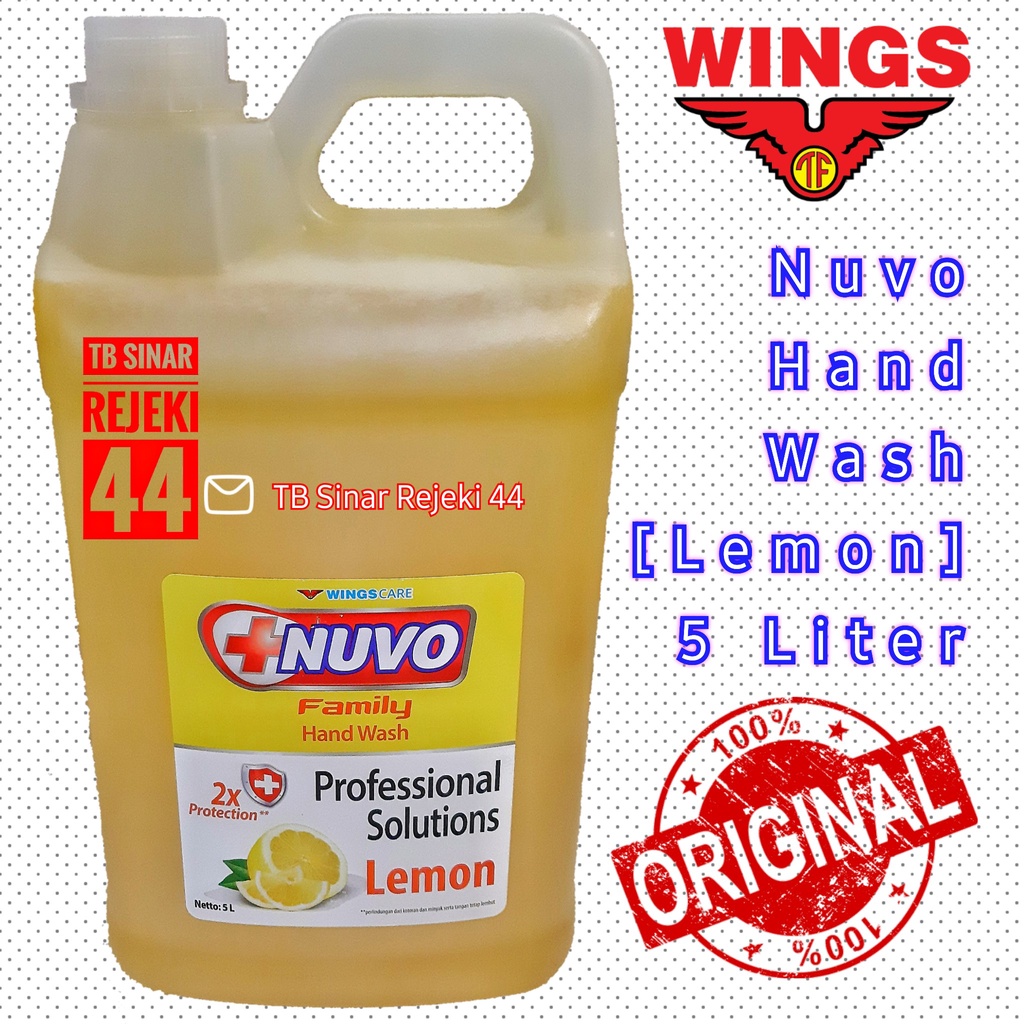 New [TB Sinar Rejeki 44] WINGS NUVO HAND SOAP JERIGEN 5 LITER Refill Cairan Sabun Cuci Tangan