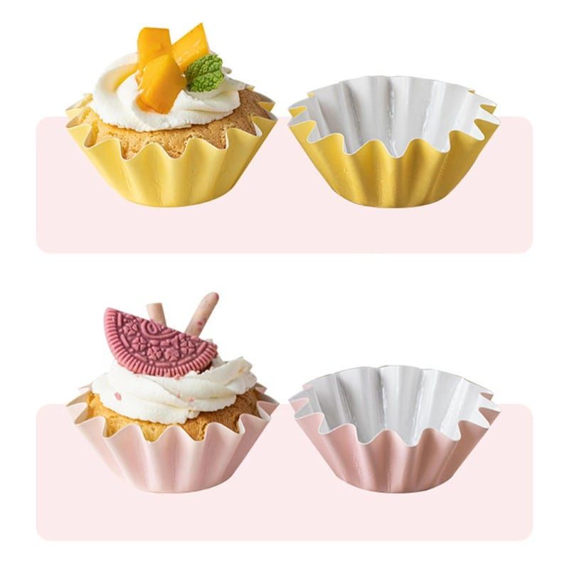 50pcs Cupcake Case Wave /  Muffin Paper Cup / Muffin Cup / Paper Cup Case Impor Home Baking