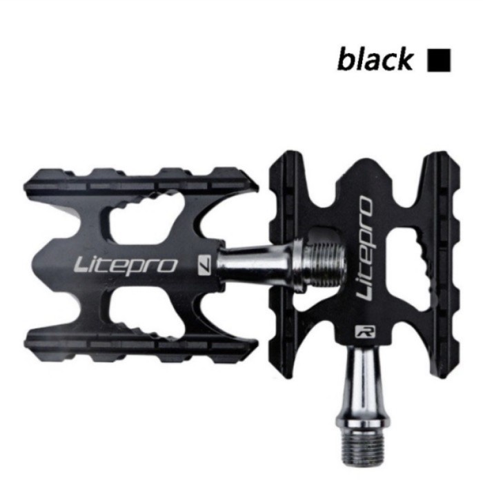 Pedal Sepeda Litepro Original K3 Folding Bike Seli - Hitam