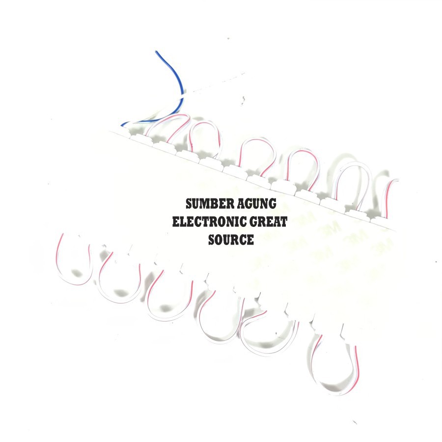 Modul LED DC 12v 1.5W Samsung 3Mata Gepeng Super Terang Warna Biru Blu