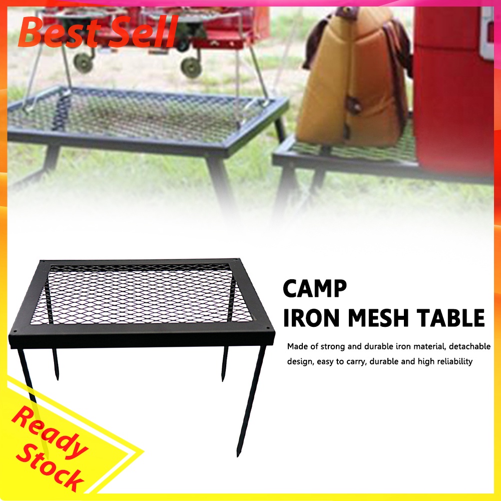 Reusable Outdoor Iron Net Table Camping BBQ Picnic Cooking Grill Mat Racks