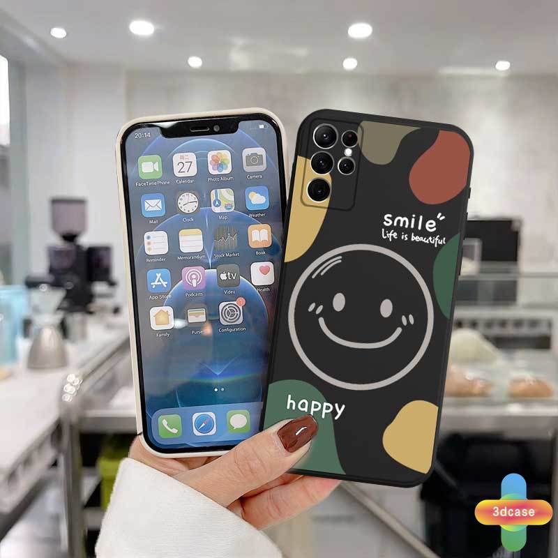 Soft Case OPPO A15 A54 A5S A3S A16 A95 A7 A5 A9 A31 A53 2020 A12 A1K A55 A36 A76 A96 Reno 5 4 5F 4F 6 7 A57 A74 A15S A52 A11K A92 A35 A11 A93 A32 A72 A94 A53S F17 PRO A16S A12S A12E A33 Y20 Y12 5 5i C3 C25 C12 Couple Happy Smile Graffiti Anti-fall Case