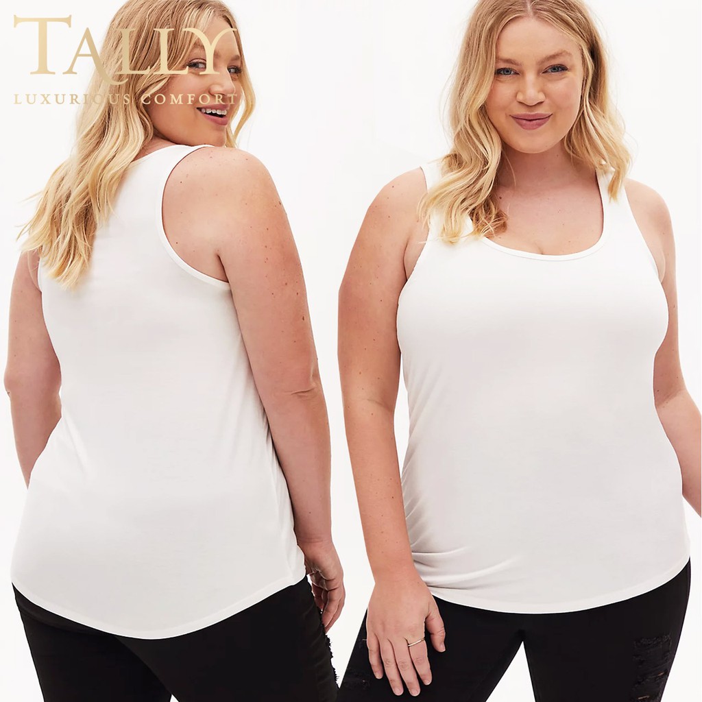 TALLY Singlet Wanita Katun Modal Fit to XL - XXL Tanktop Polos Nyaman Dipakai 20151-2