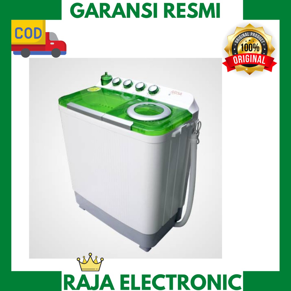 MESIN CUCI 2 TABUNG ARISA AW 0801A DOUBLE PULSATOR KAPASITAS 8KG NEW