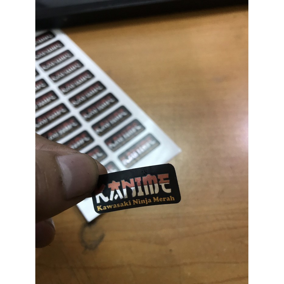 label nama produk promosi dll waterproof / sticker anti air Transparan