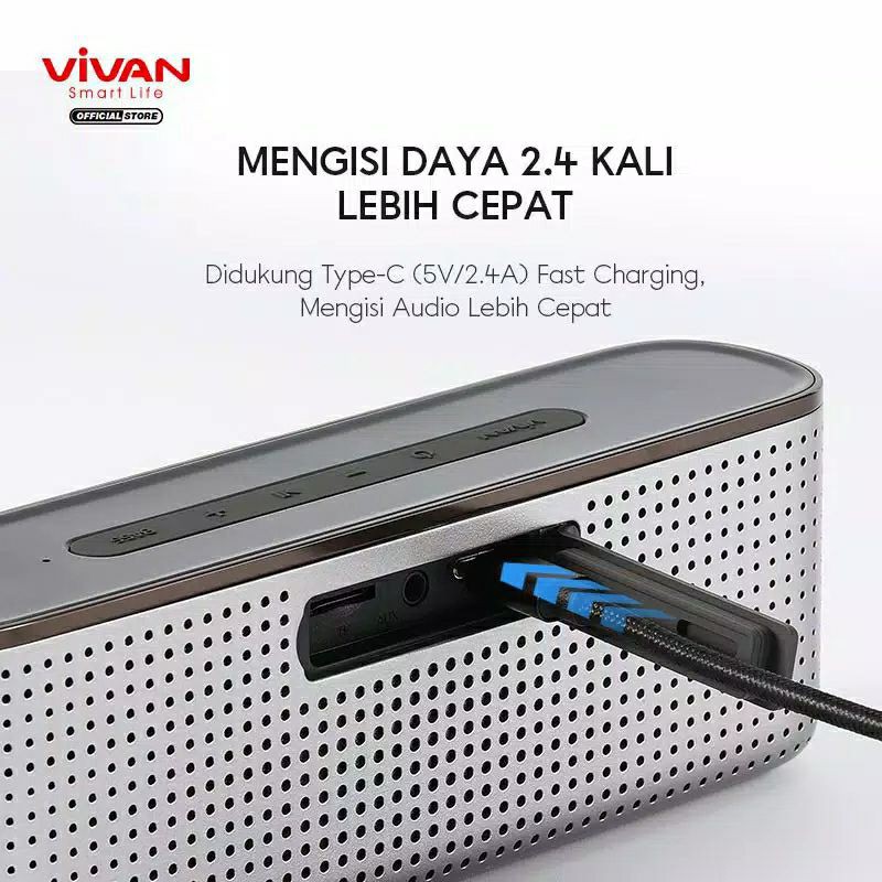 Vivan VS10 Waterproof IPX7 Ultrabass Bluetooth Speaker