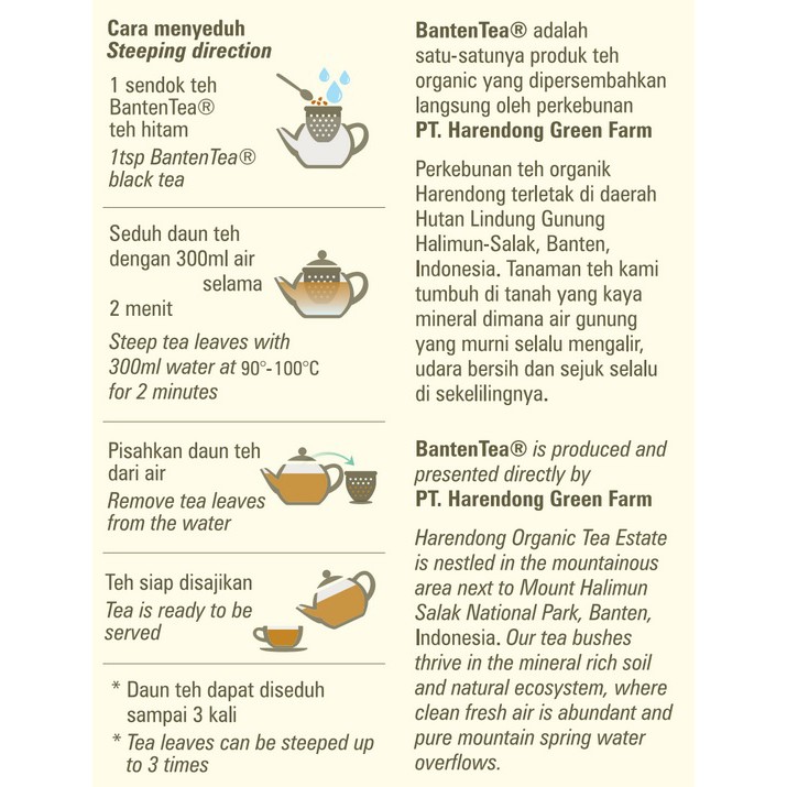 Banten Tea Organic / Teh Hijau - Oolong - Hitam Organik