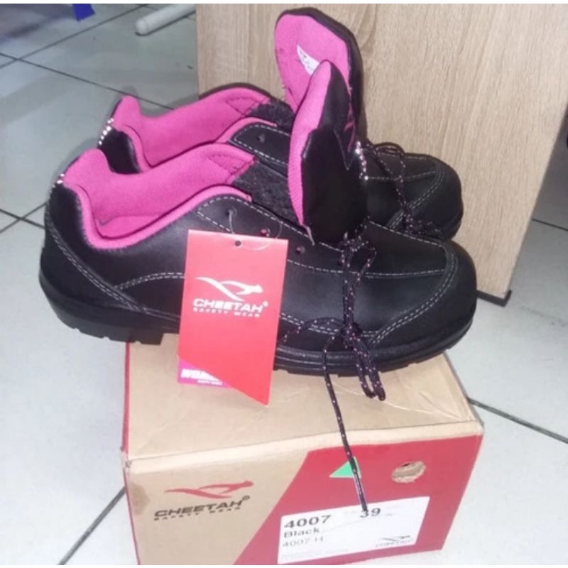 Sepatu Safety Cheetah 4007 H Hitam / Safety Shoes Cheetah 4007 H Black Original