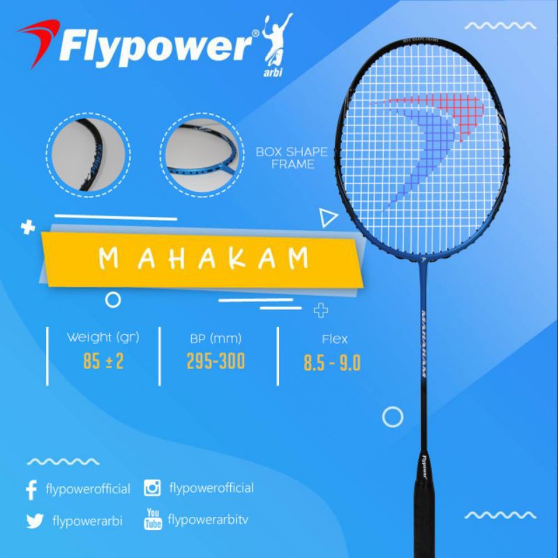 FLYPOWER MAHAKAM RAKET BADMINTON ORIGINAL