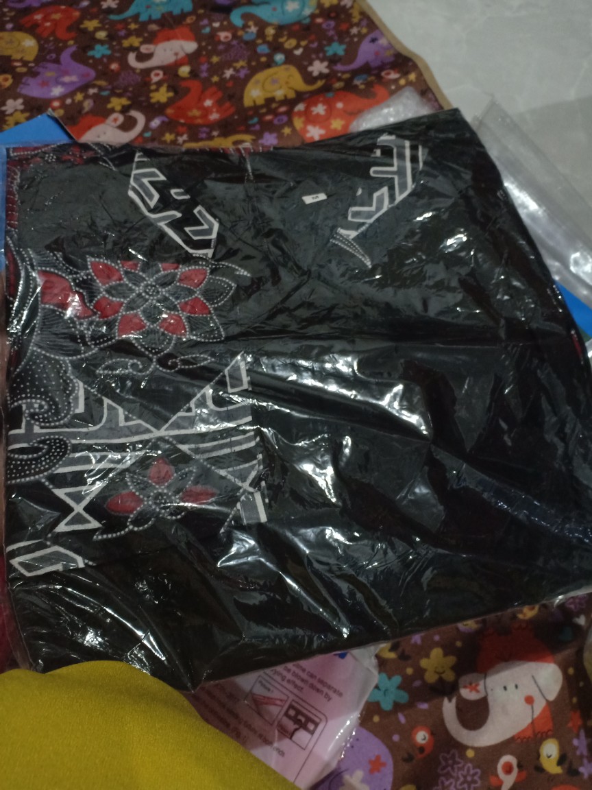 Batik Tunik Shibori Jumputan Terbaru Size S-3l / Hrb026 Yelbor Navbor / Biru Putih / Original..