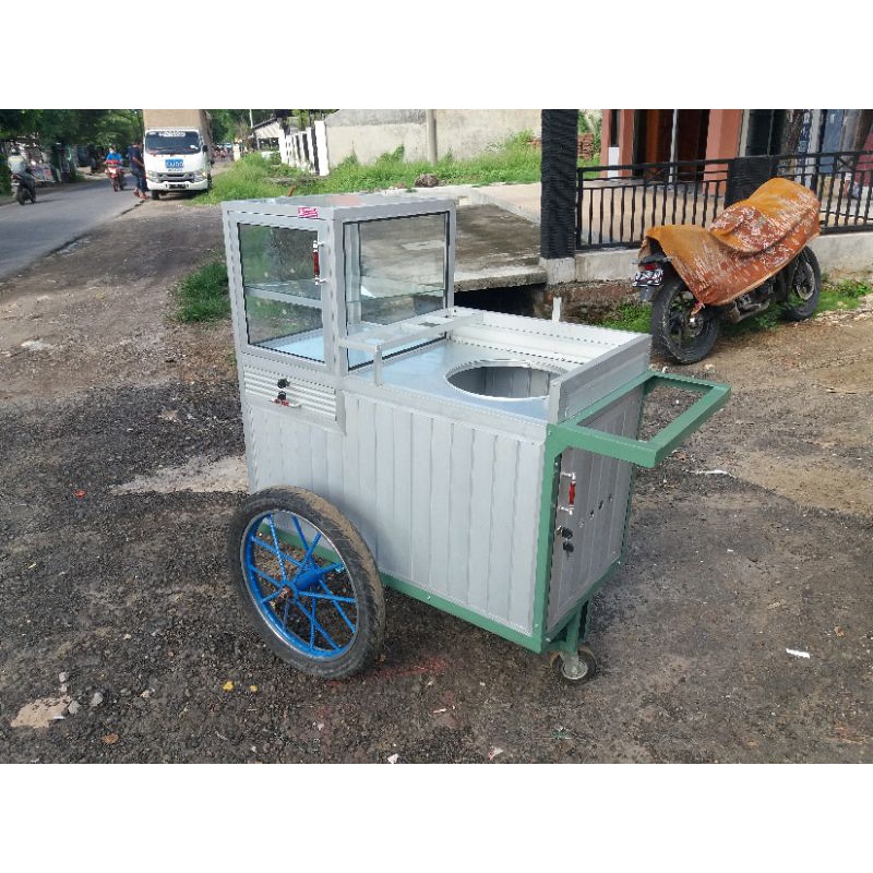 Rombong Pentol Dorong Roda 3 Ukuran 100x50cm GRESIK SANGAT MURAH BANGET HARGA GROSIR BY CV. RAJAKARY