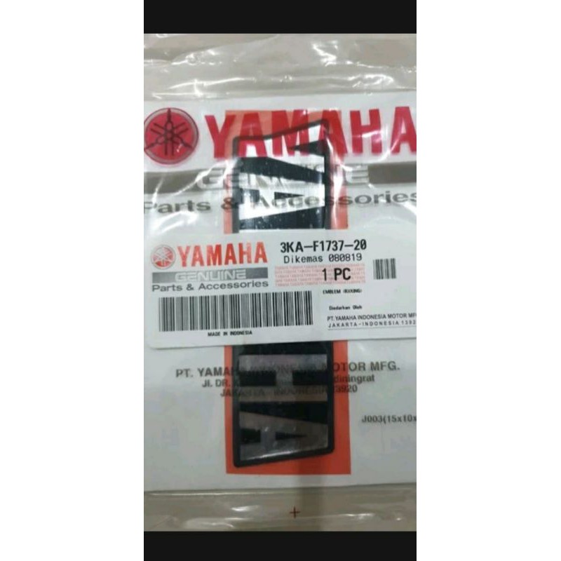 emblem striping sticker tutup coper accu aki kiri kanan RX king  th 2002 silver original yamaya