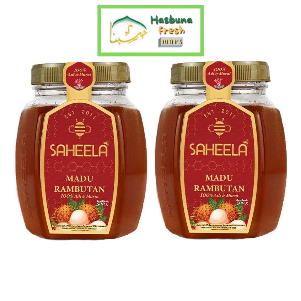 

Saheela 2 Botol Madu Murni [Rambutan] 500gr |100% Madu Murni Asli | 100% Murni Tanpa Campuran Apapun