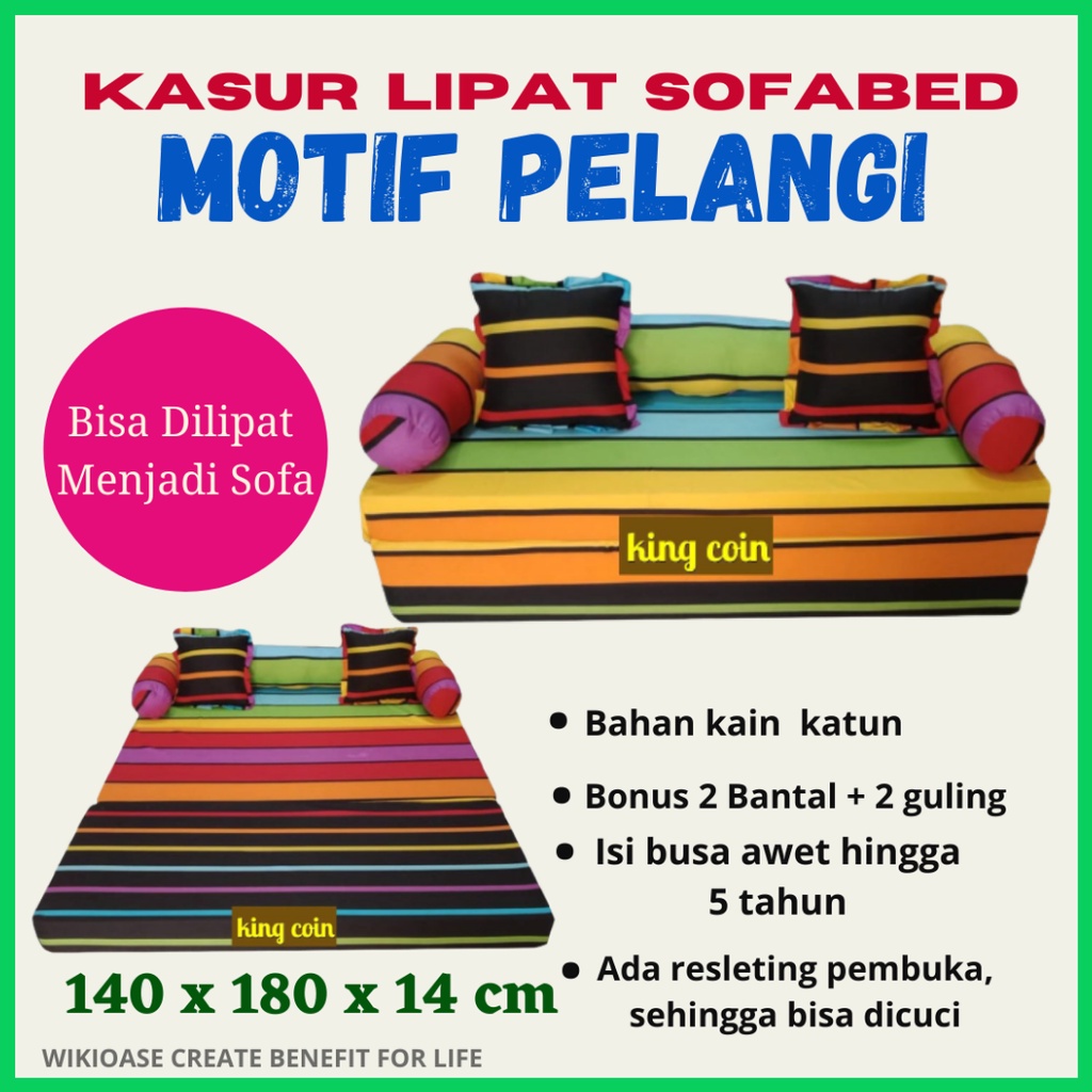 Sofa Bed Minimalis Kasur Lipat Busa Sofabed Kursi Tamu Serbaguna