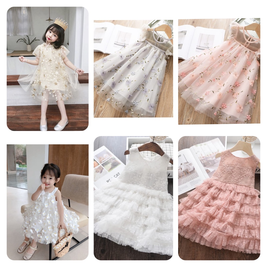 1-8TH DRESS ANAK PESTA FLUFFY MERMAID / GAUN PESTA ANAK PEREMPUAN