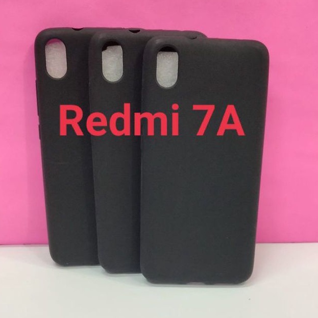 Silikon Matte Case Xiomi REDMI 7A ( Hitam Doff )