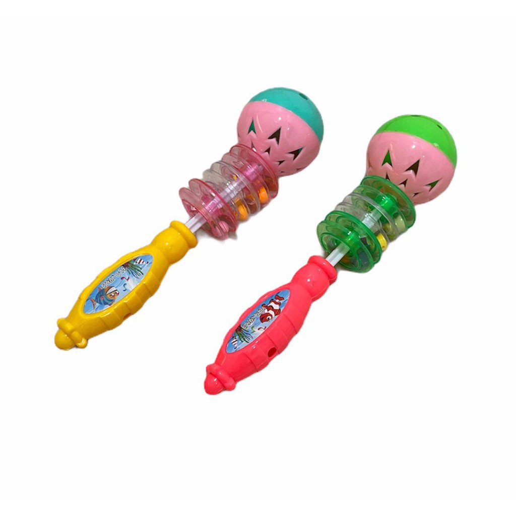 Mainan Bayi Rattle Musik Genggam Bunyi Hand Bell Silicone Kerincingan