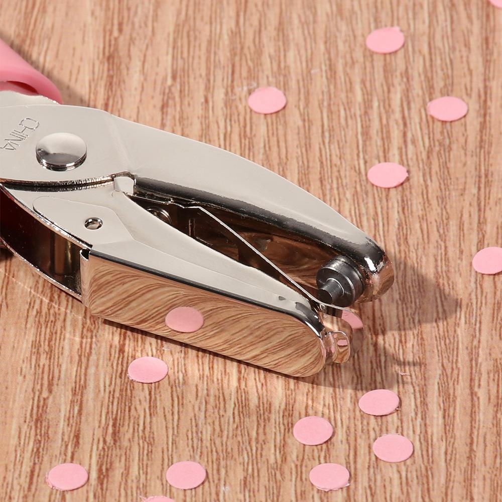 Top Hole Punch Bahan Metal Scrapbook Bentuk Lingkaran Hati Lubang Tunggal