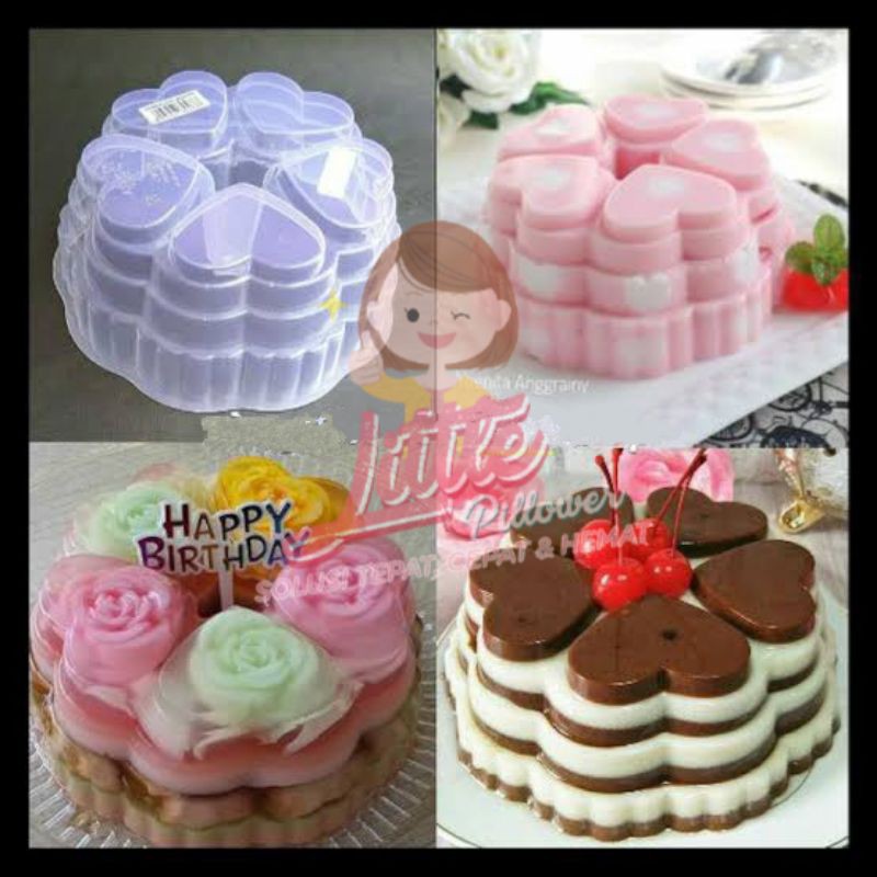 (VALENTINE) Cetakan Puding Love Valentine/Cetakan Jelly/Cetakan Agar/Cetakan Puding Karakter