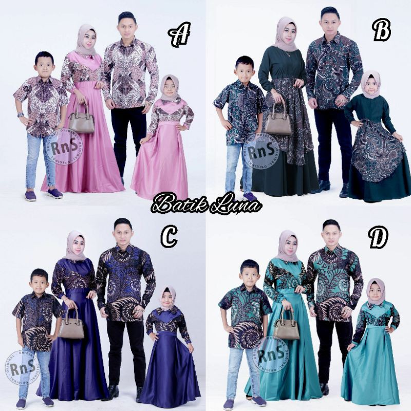 COUPLE BATIK KELUARGA• Couple Keluarga Batik Sarimbit Set Family Standar & Jumbo (jual satuan)