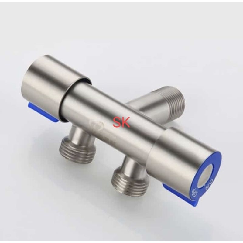 Kran Cabang Stainless Sus304 - Keran Shower - Kran Double Drat Model Baru Murah