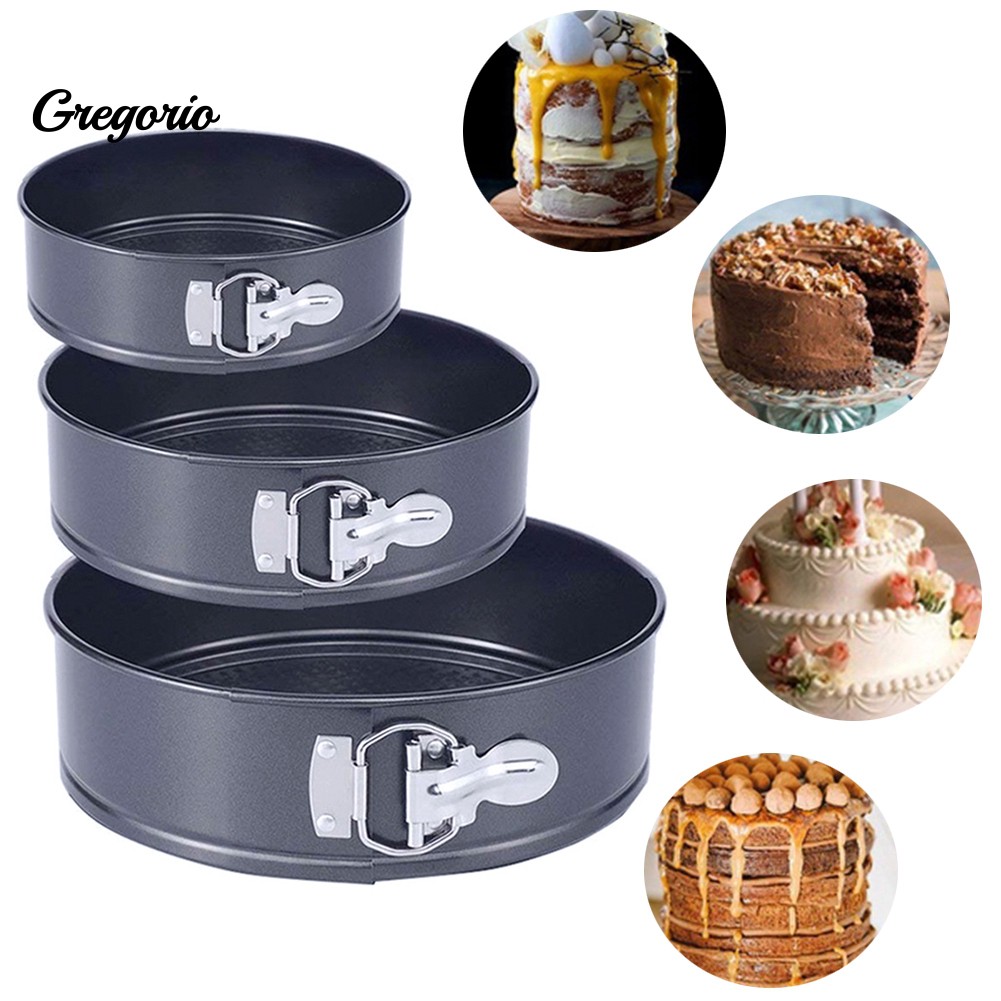 Gregorio 3pcs Non-stick Oven Springform Pan Round Cake Bakeware Leakproof Baking Tray