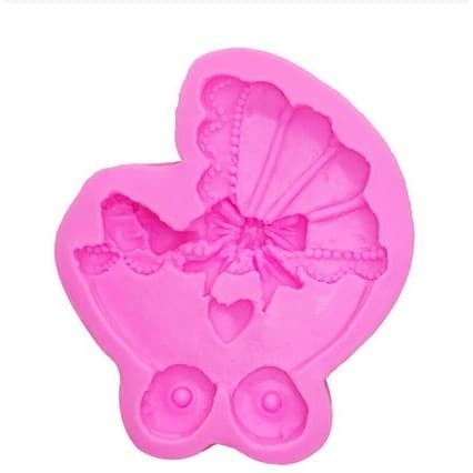 3D Silicone Mold Fondant Cake Decoration - Baby Stroller