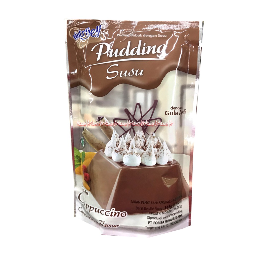 Nutrijell Pudding Susu Cappucino Flavour 145gr Cokelat Coklat Nutrijel Puding Instan