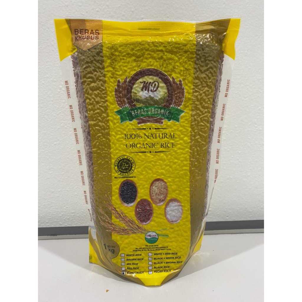 

Beras Organik MD Beras Merah Kupas Kulit 1kg / Beras Sehat / Organic Rice