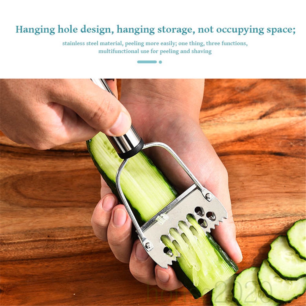 [HOUSE2020]Vegetable Peeler Potato Carrot Cucumber Stainless Steel Slicer Fruit Grater Kitchen Gadget