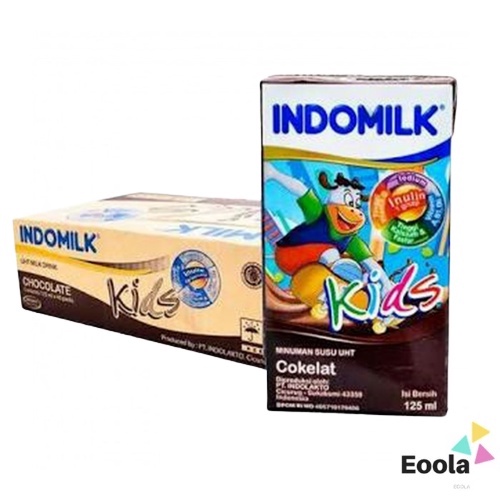 

INDOMILK KIDS Susu UHT Rasa Cokelat - 1 Karton (115ml x 40 kotak)