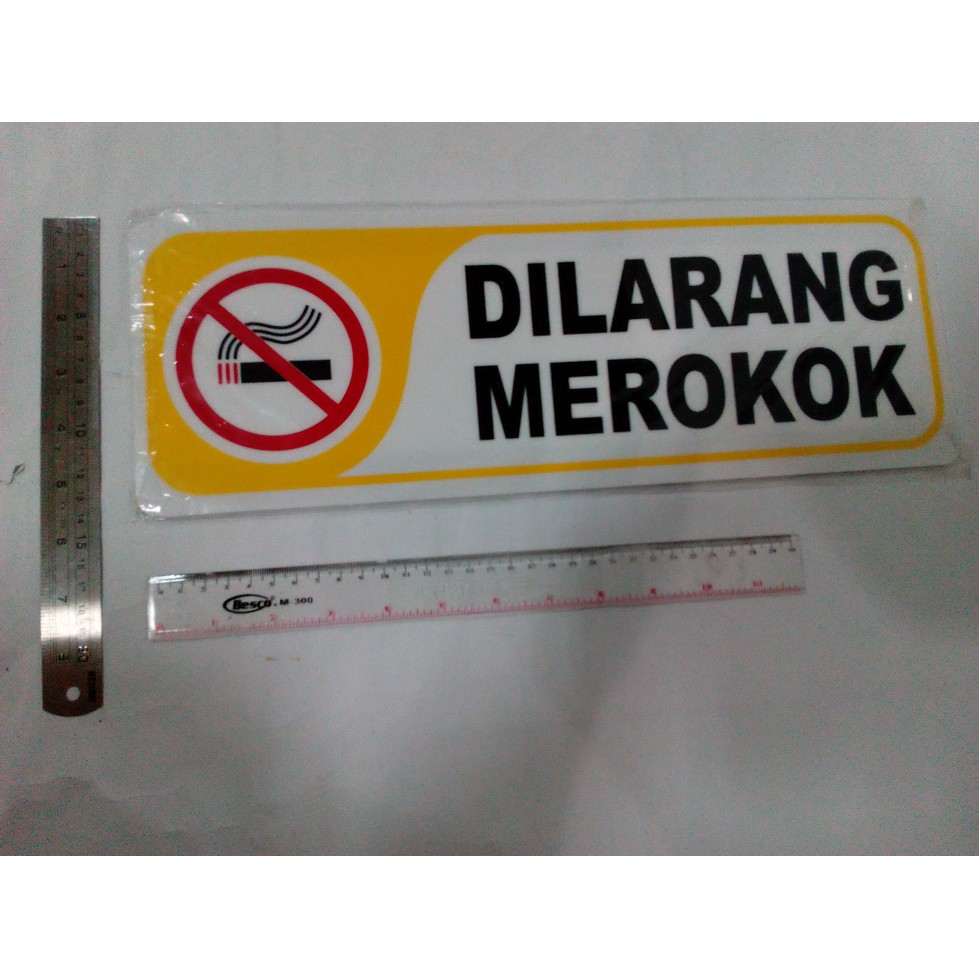 Besar Tanda Sign Board Dilarang Merokok No Smoking Pelat