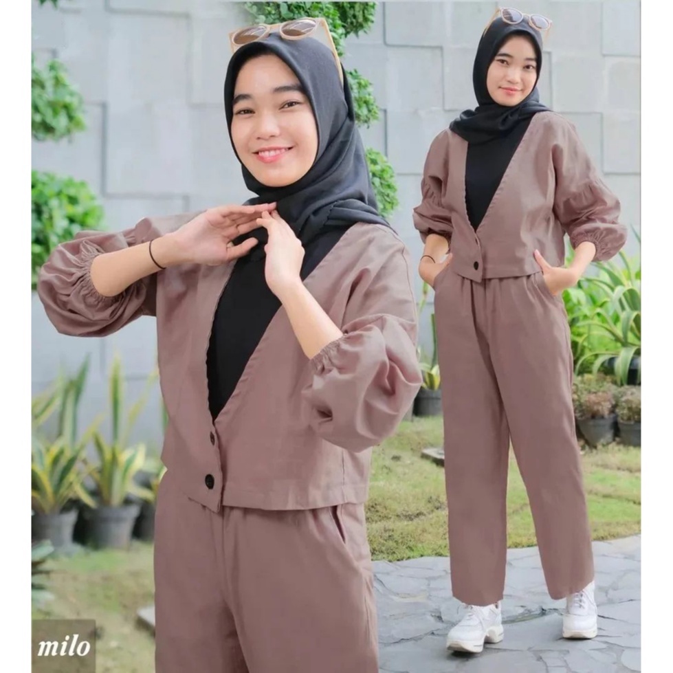 Valera set 2in1 -  stelan anak perempuan / stelan anak tanggung perempuan / one set anak perempuan / stelan hijab anak / one set crop top / one set kulot crop / one set anak tanggung