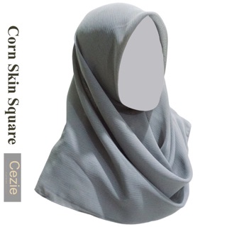  Jilbab Bella Square PollyCotton Real Pict Warna Ada di 