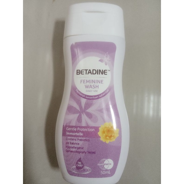 Jual Betadine Feminine Wash Gentle Protection Immortelle 50ml Shopee