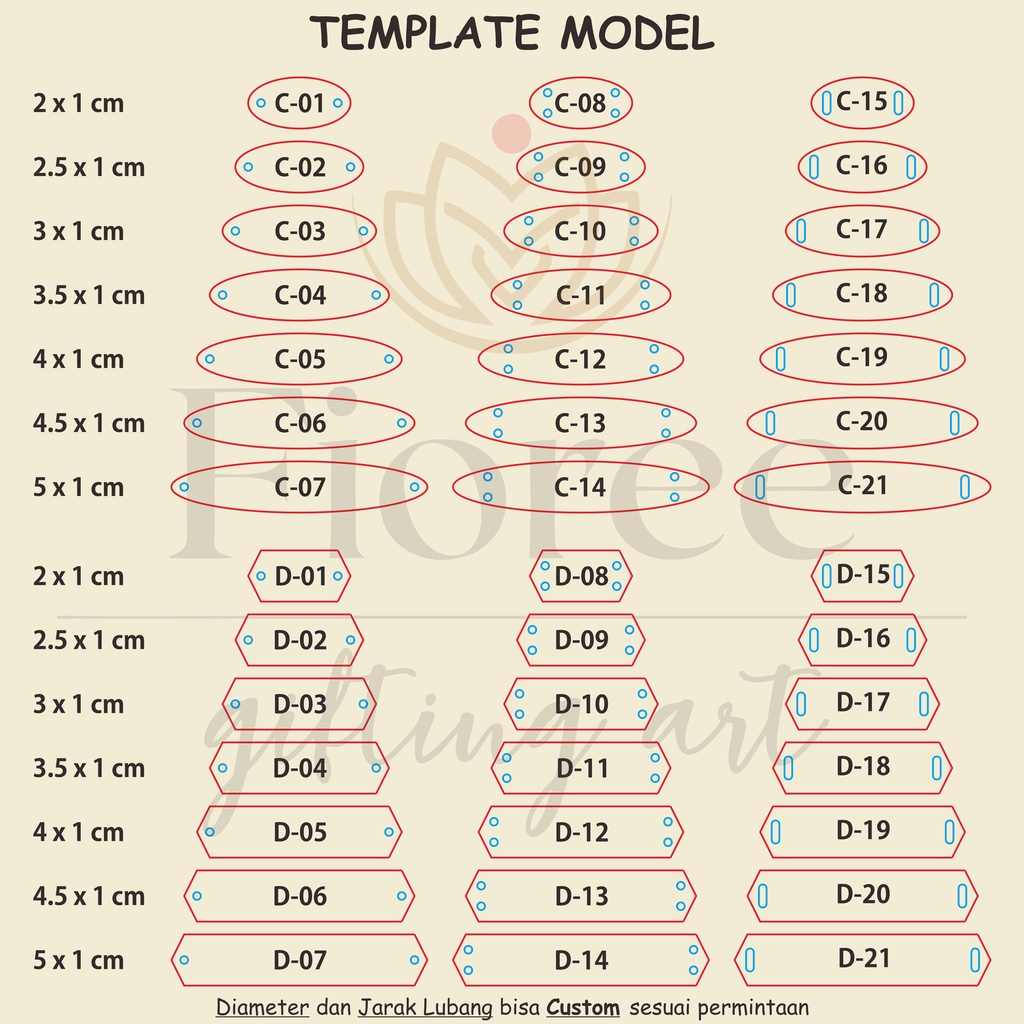 Label Hijab Akrilik EMAS 1x2 cm | Label Hijab Branding | Custom Cutting Label | Fioreegift