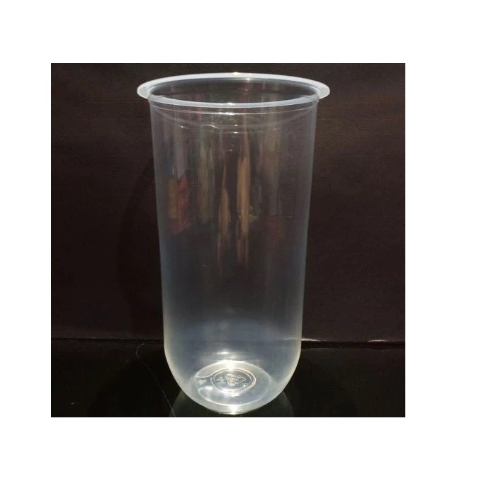 Isi 50 Pcs Gelas Oval 22Oz Gelas Oval Plastik 22Oz U Cup 22 Oz