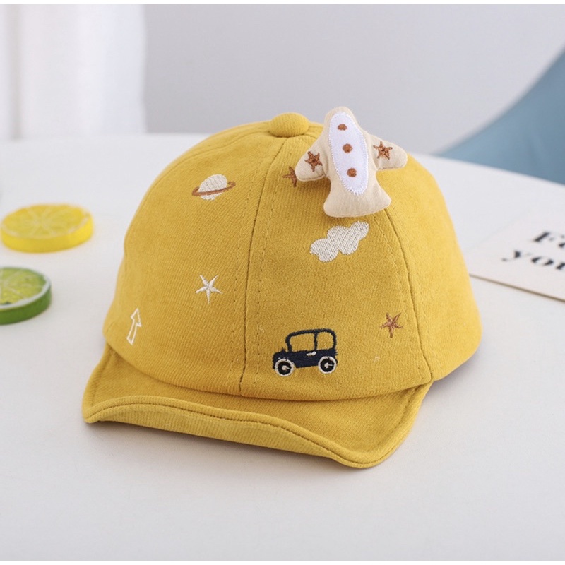 5-15 bulanTopi Baseball Anak Bayi Model PLANE Import / Baby Baseball Hat