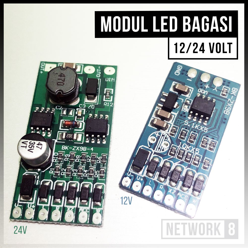 MODUL PCB CONTROLLER LED BAGASI 12V 24V MOBIL TRUK BUS BIS REM SEIN STOP HAZARD STRIP RUNNING STROBO