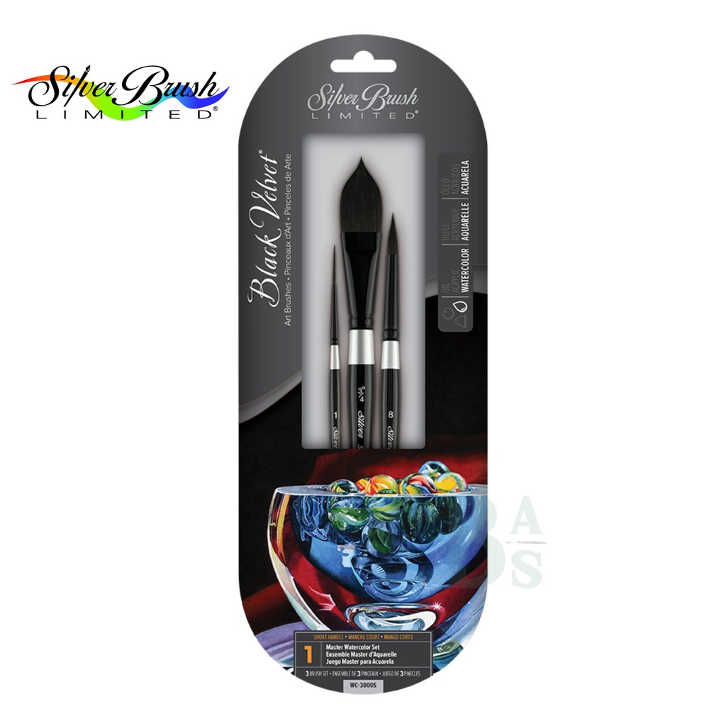 

Silver Brush - 3pc Set Master Watercolor - ( WC - 3000S )
