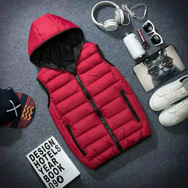 Rompi winter rompi hoodie/vest pria musim dingin