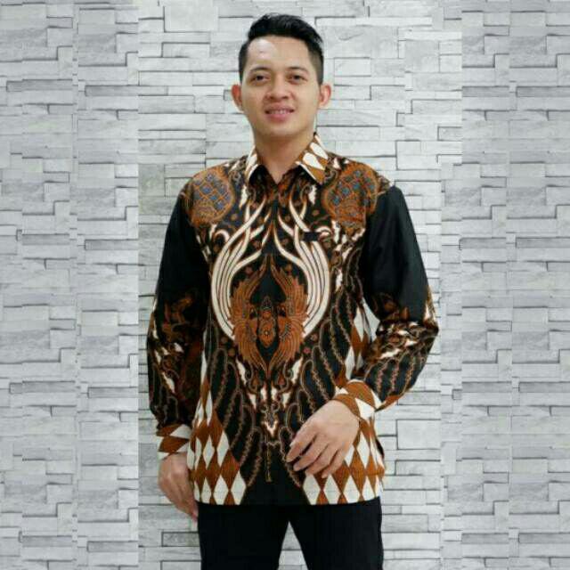 Kemeja Batik Pria Ppbtk07 Modern Lengan Panjang Casual Modis Trendy Masa Kini M L Xl<br /> Xxl