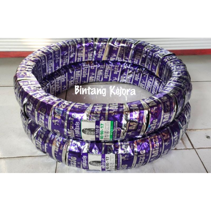 PAKET BAN LUAR TUBLES TUBELESS MIZZLE M700 R 90 80 17 DAN 80 80 17 BAN DEPAN BELAKANG TUBELESS BEBEK