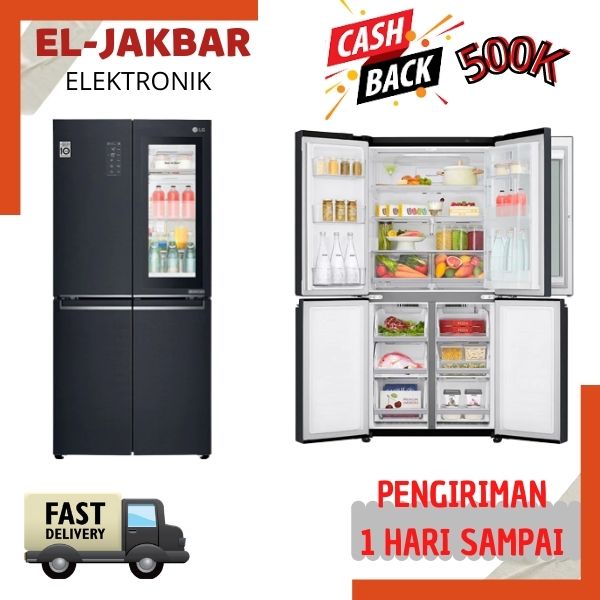 Jual KULKAS SIDE BY SIDE 4 PINTU LG GCQ22FTQKL 595 LITER DOOR IN DOOR
